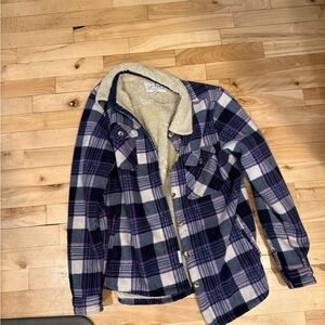 Soho Plaid Bomber Jacket - Black, Purple, Cream